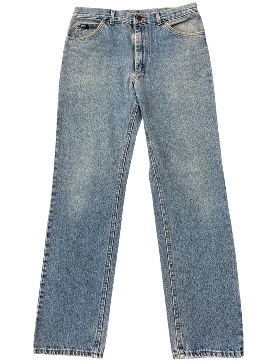 Lee Other - Vintage Lee USA Union Made Straight Leg Jeans 34x34 Fits 32x32 Medium Blue Wash